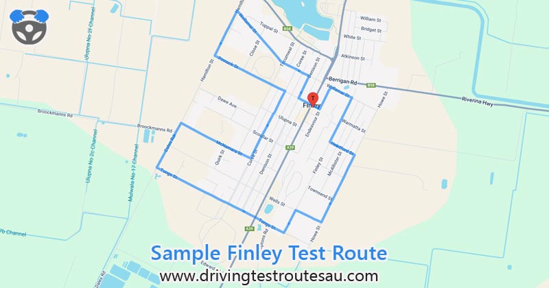 Finley driving test routes map